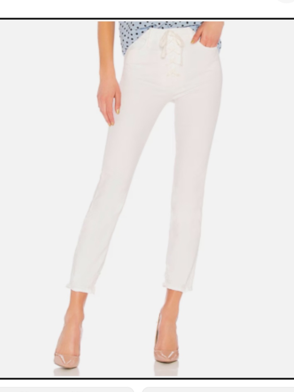 MOTHER SUPERIOR THE LACE UP DAZZLER ANKLE JEANS